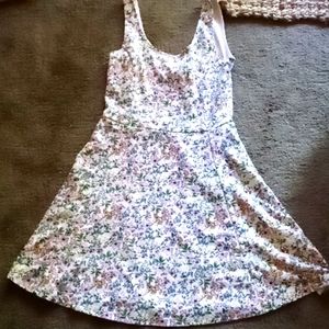 Divided floral print mini dress